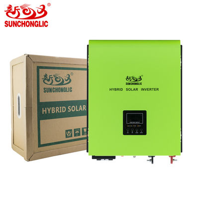 qualidade  Sunchonglic 48v 5kva 3000w pure sine wave 60A mppt hybrid solar inverter with 30A AC charger 470x385x155mm fábrica